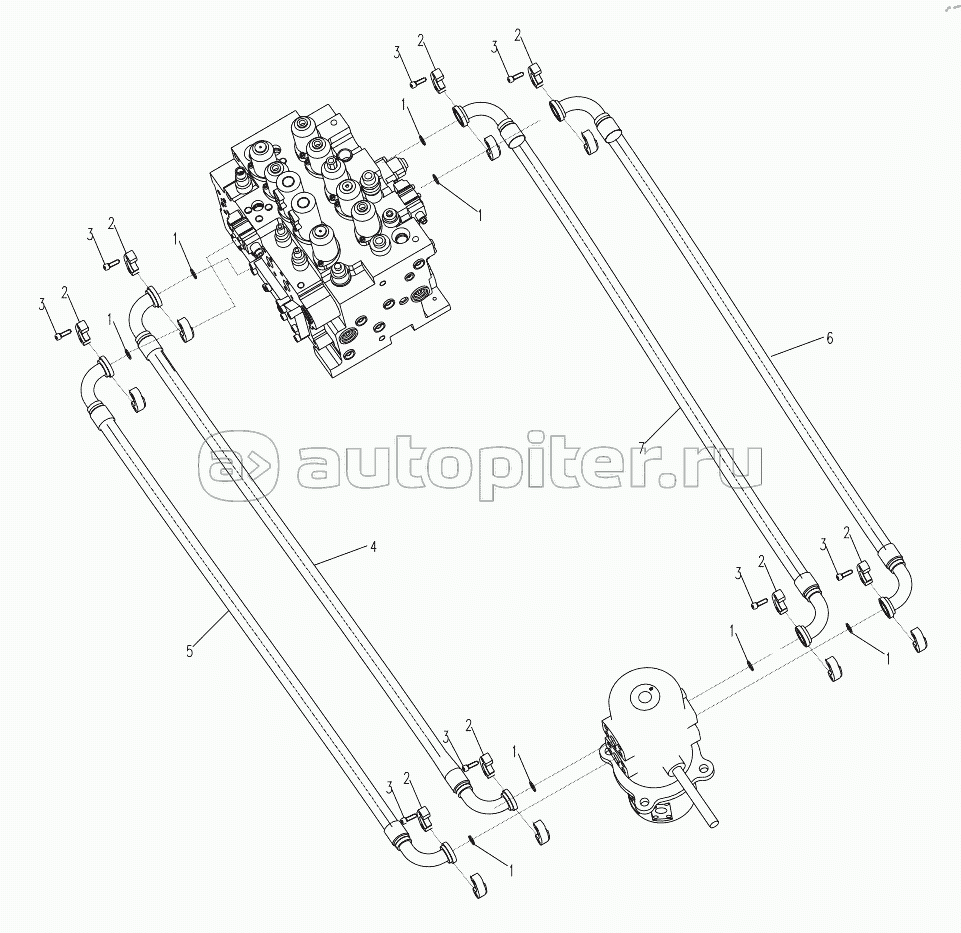 312700008 Гидромагистраль верхнего машины