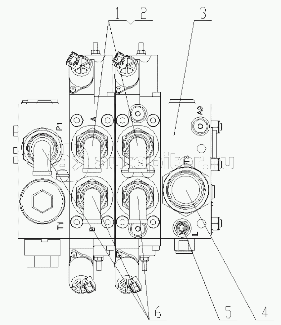 425802384 Hydraulic System, Push-Pull valve two (in the Bracket)