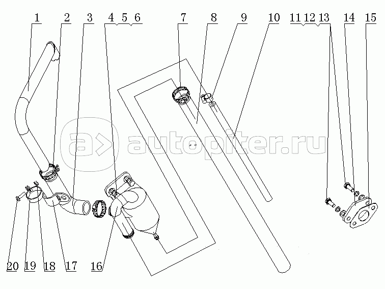 E05JA-1014000 Вентиляционная система картера в сборе