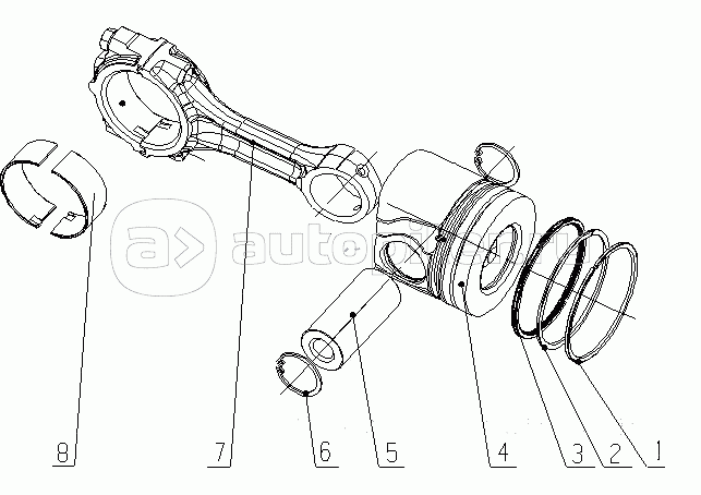 E0400-1004000 Поршень и шток поршня в сборе