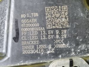 Б/у  605000592AA Фара дневного света Chery Tiggo 7 Pro Max   1,6   Лев. Фара дневного света левая Ch by6j18255 Б/У запчасти